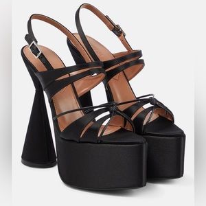 *sold* D’ACCORI Belle Satin Platform Sandals Size 40